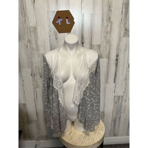 Gray cardigan laced